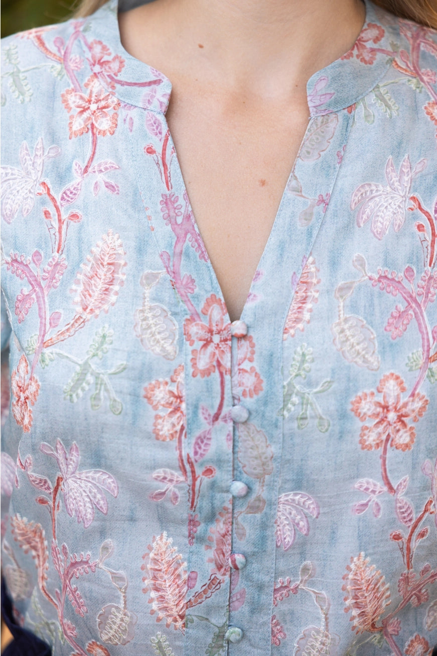 Puff Sleeve Button Down Top