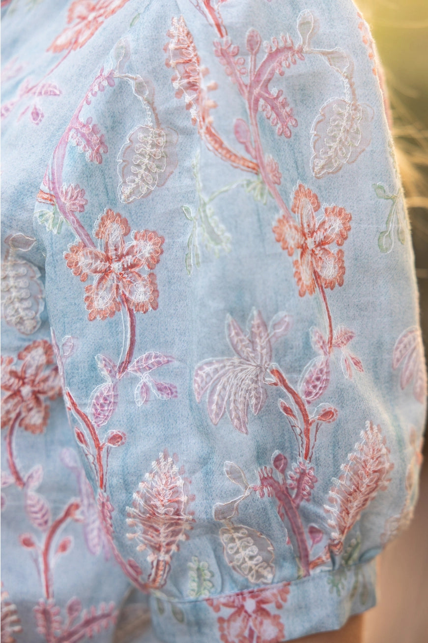 Puff Sleeve Button Down Top