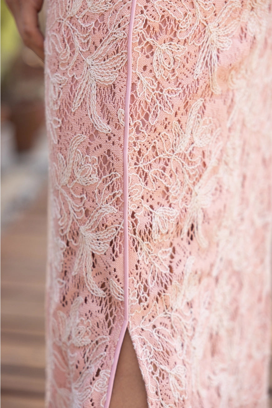 Floral Crochet Midi Skirt