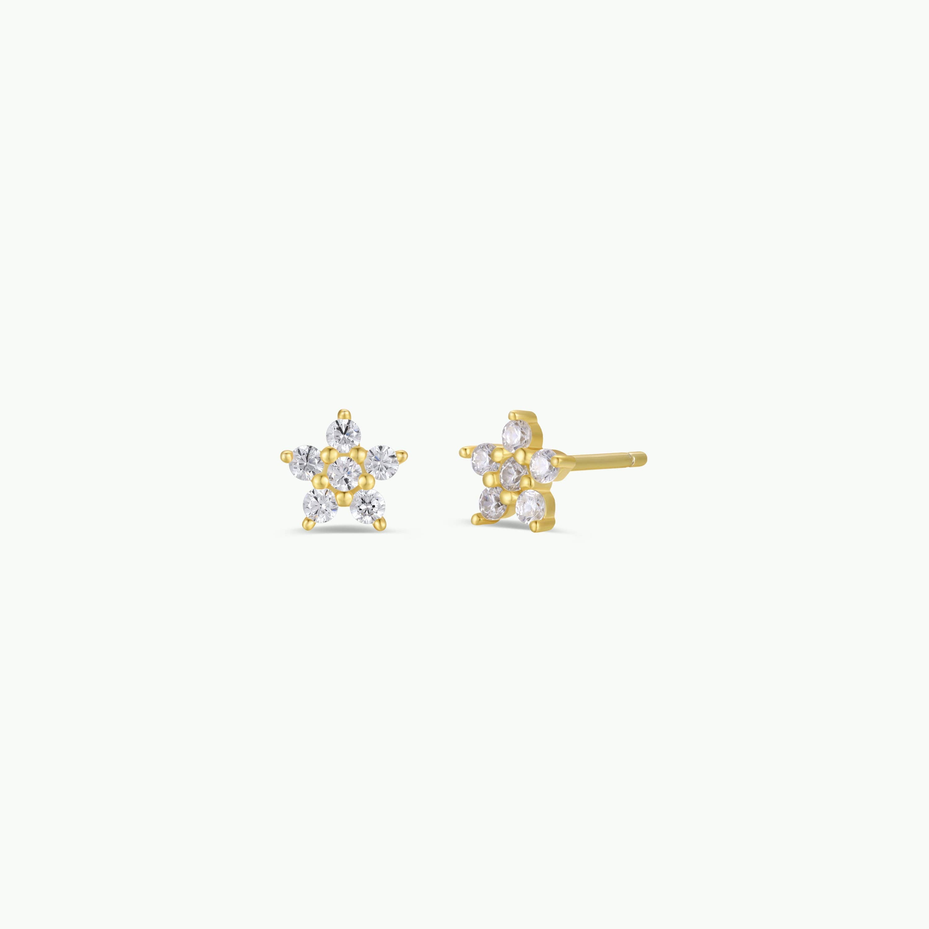 Pave Stud - Flower