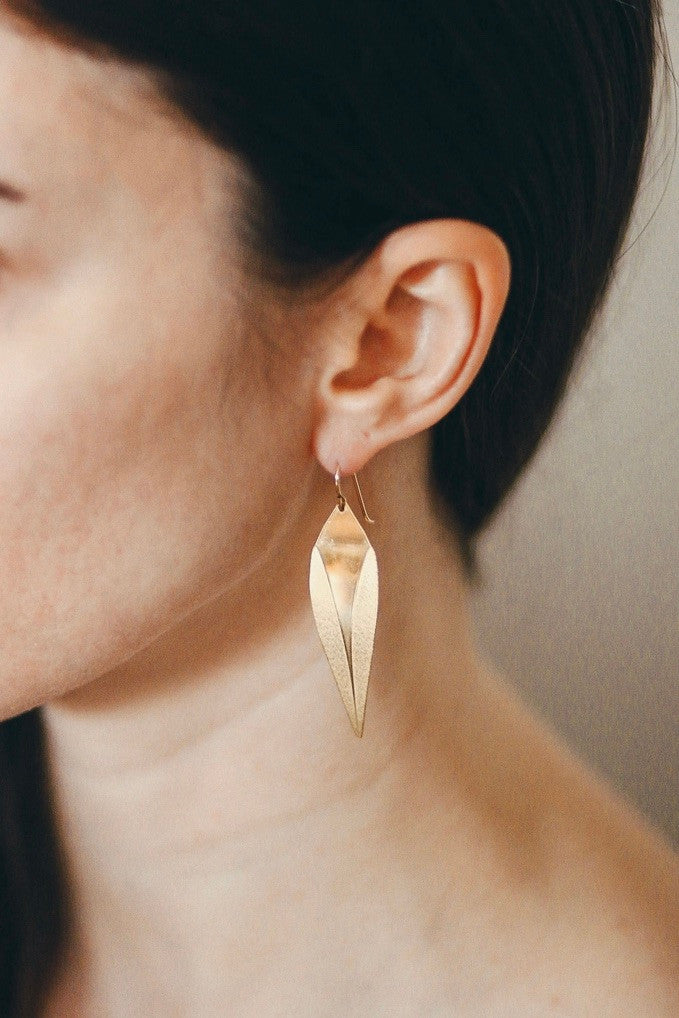 June Earring - Brass