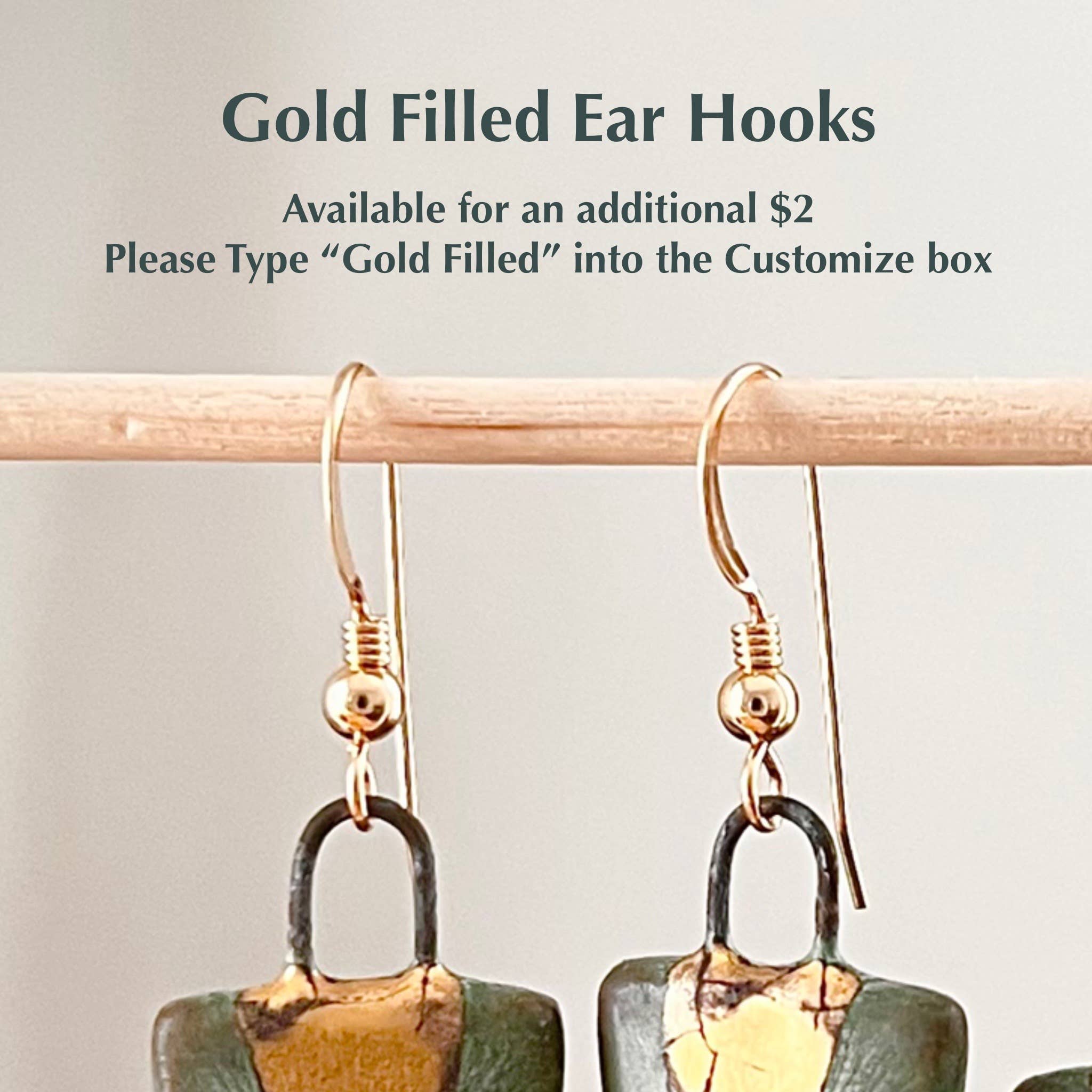 Speckled Olive Striped Earrings