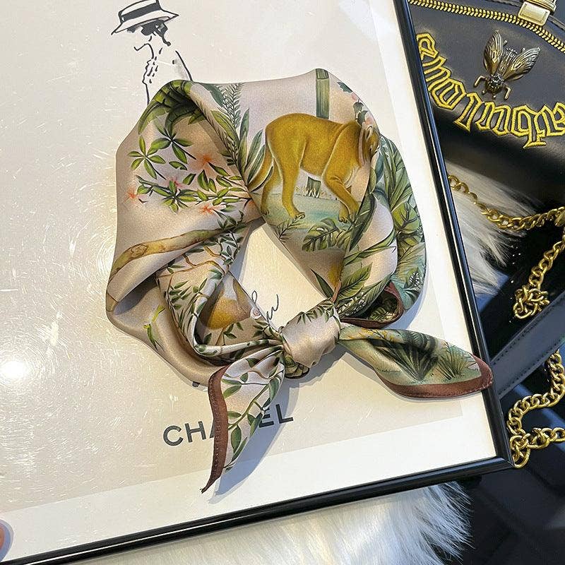 Jungle Animals Silk Scarf