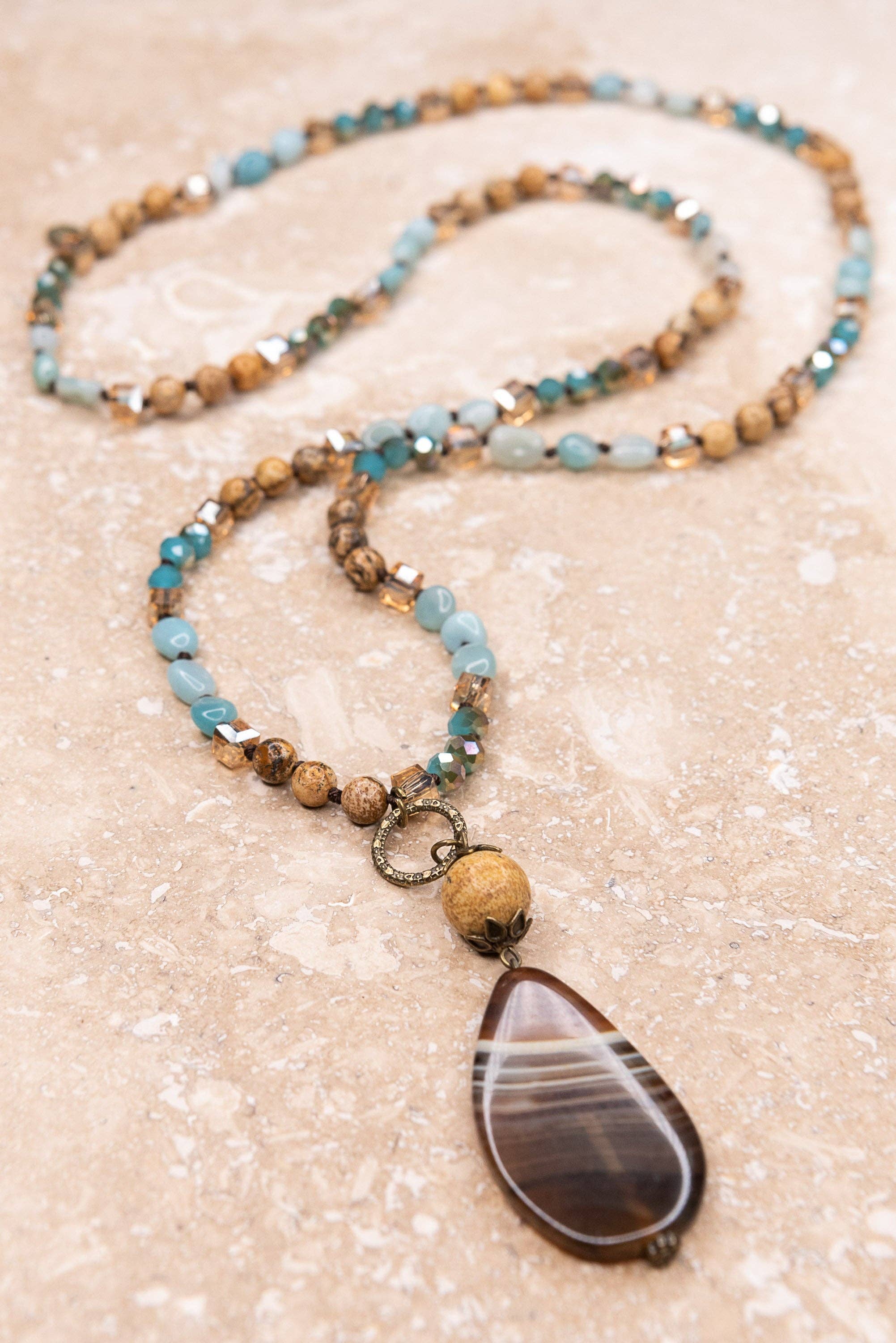 Debbie Necklace Turquoise/Brown