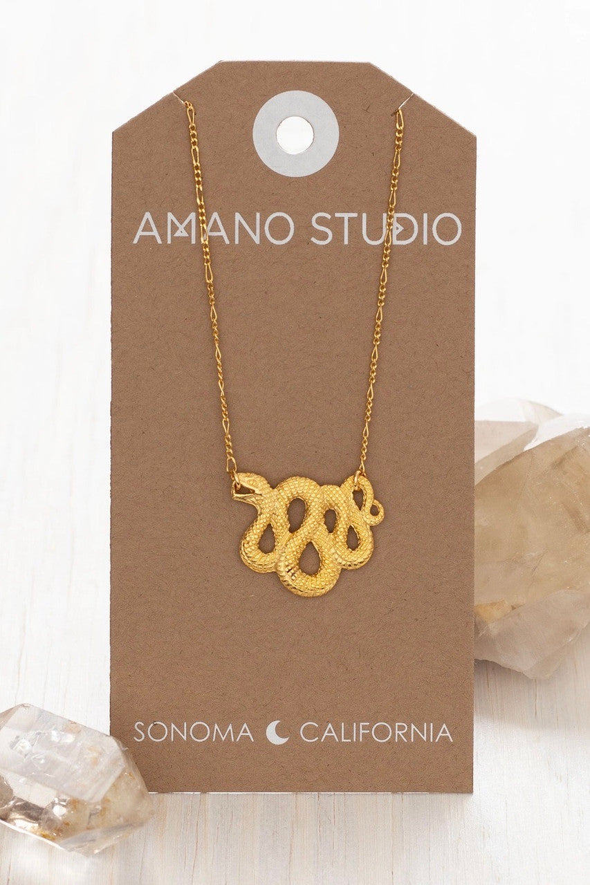 Amano Studio Golden Serpent Necklace