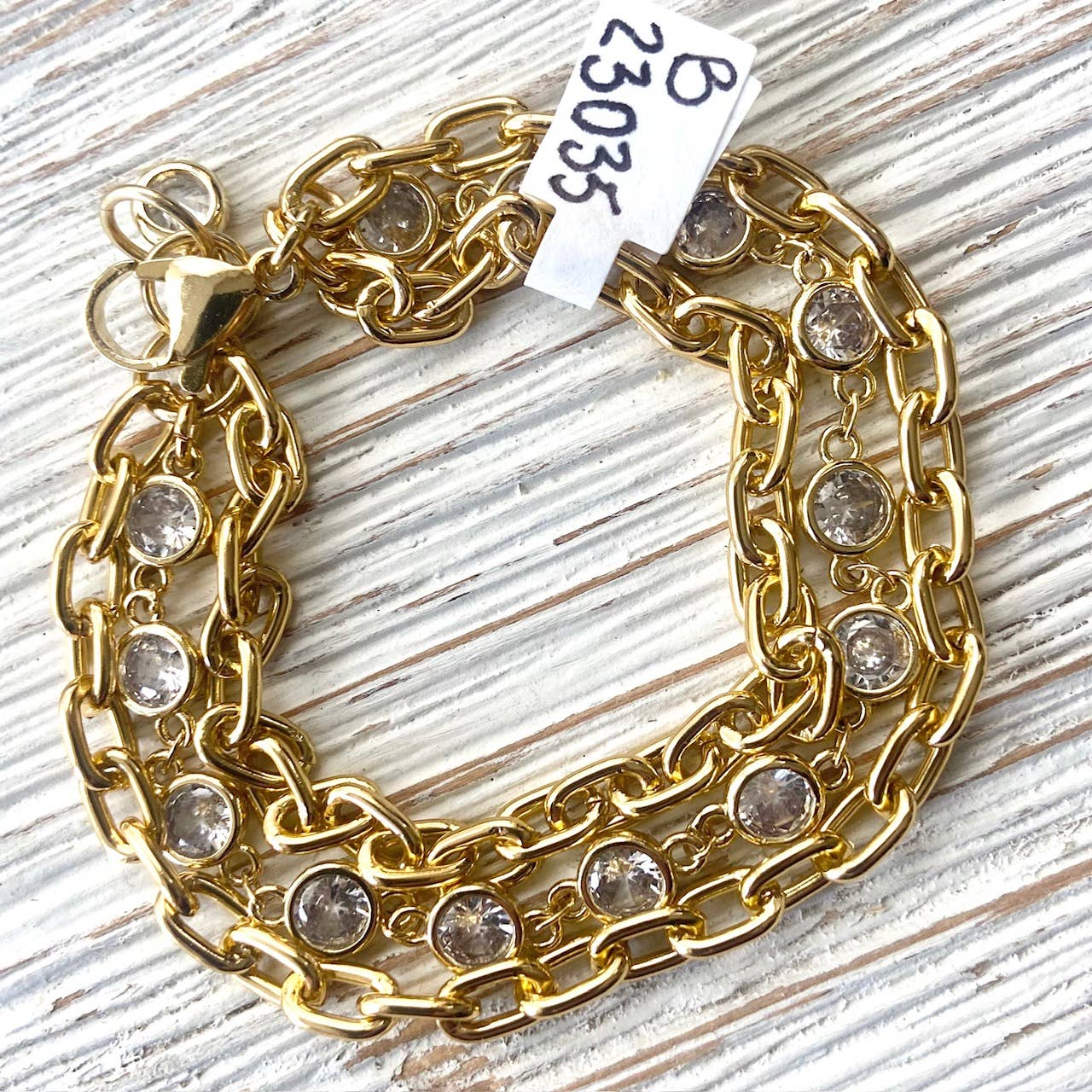 Gold & Crystal Bracelet