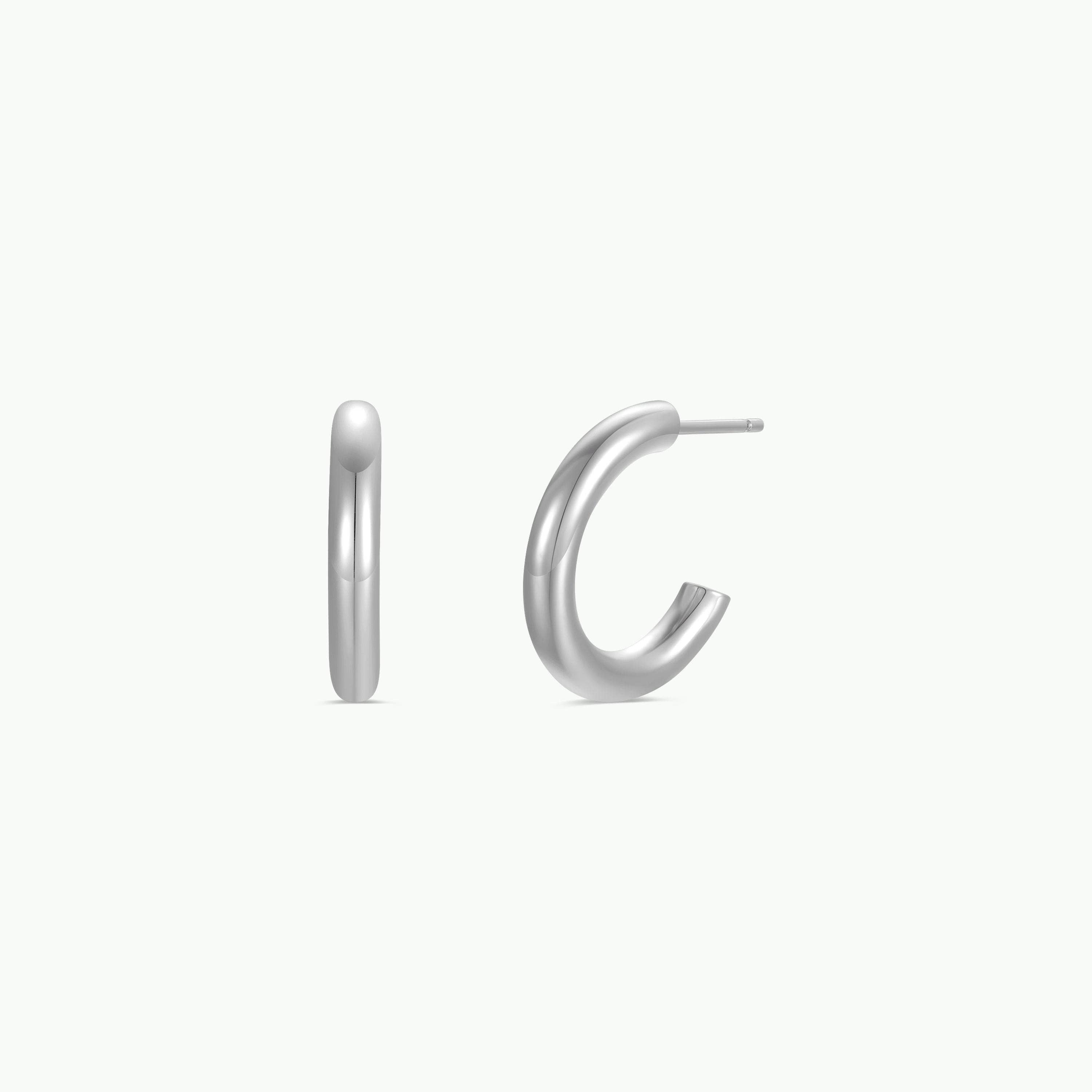 Silver Hoop - Smooth - Earrings