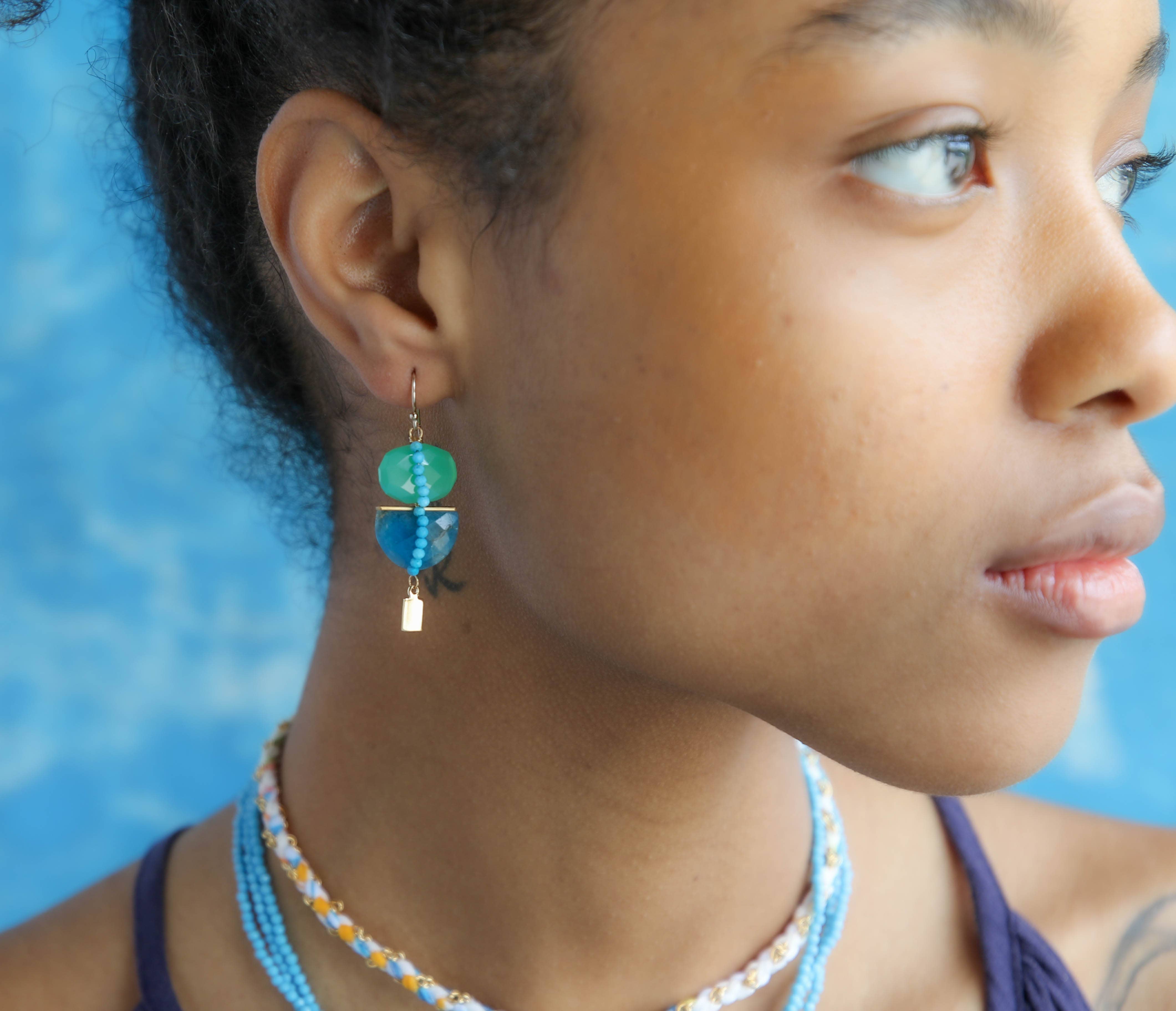 Duet Earrings in Turquoise