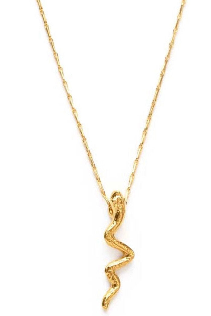 Tiny Gold Serpent Necklace