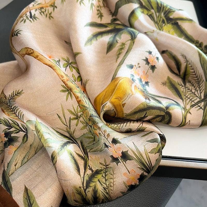 Jungle Animals Silk Scarf