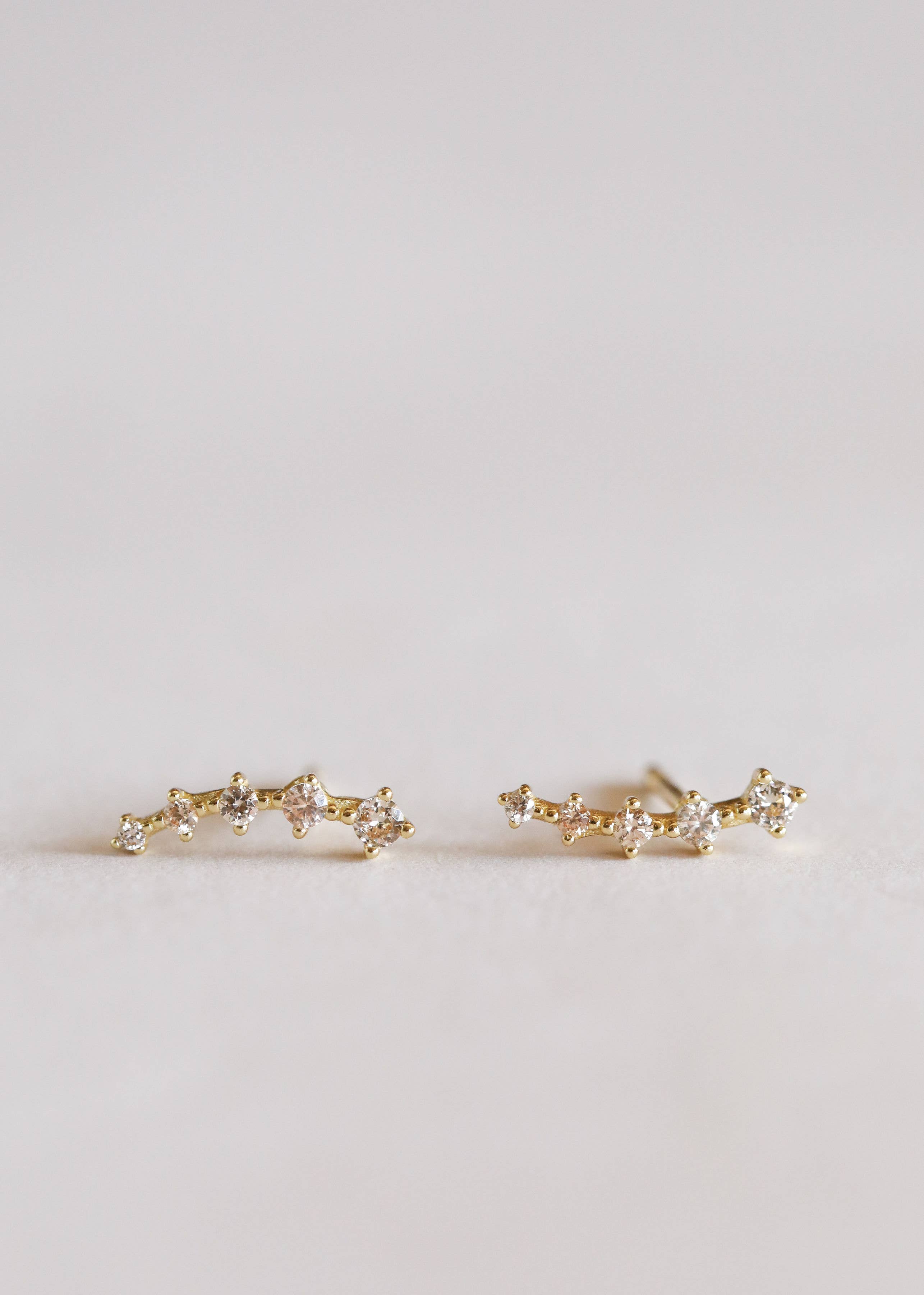 Crawler - Champagne CZ Earrings