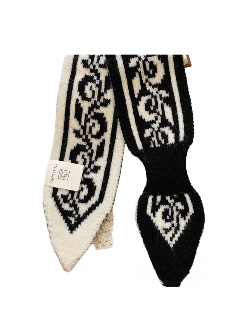Paisley Knit Pull-Through Scarf