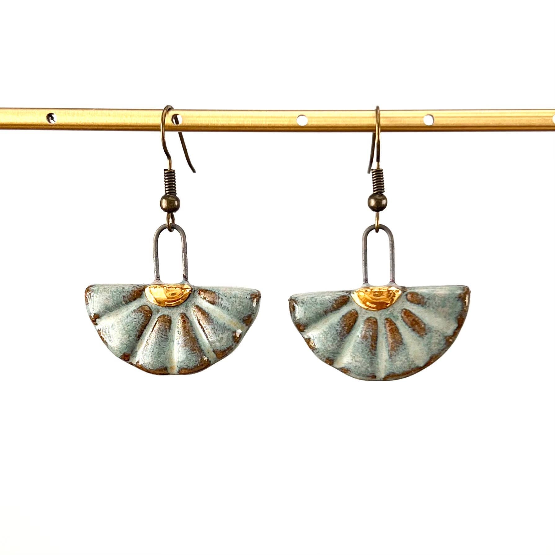 Short Sun Burst Earrings