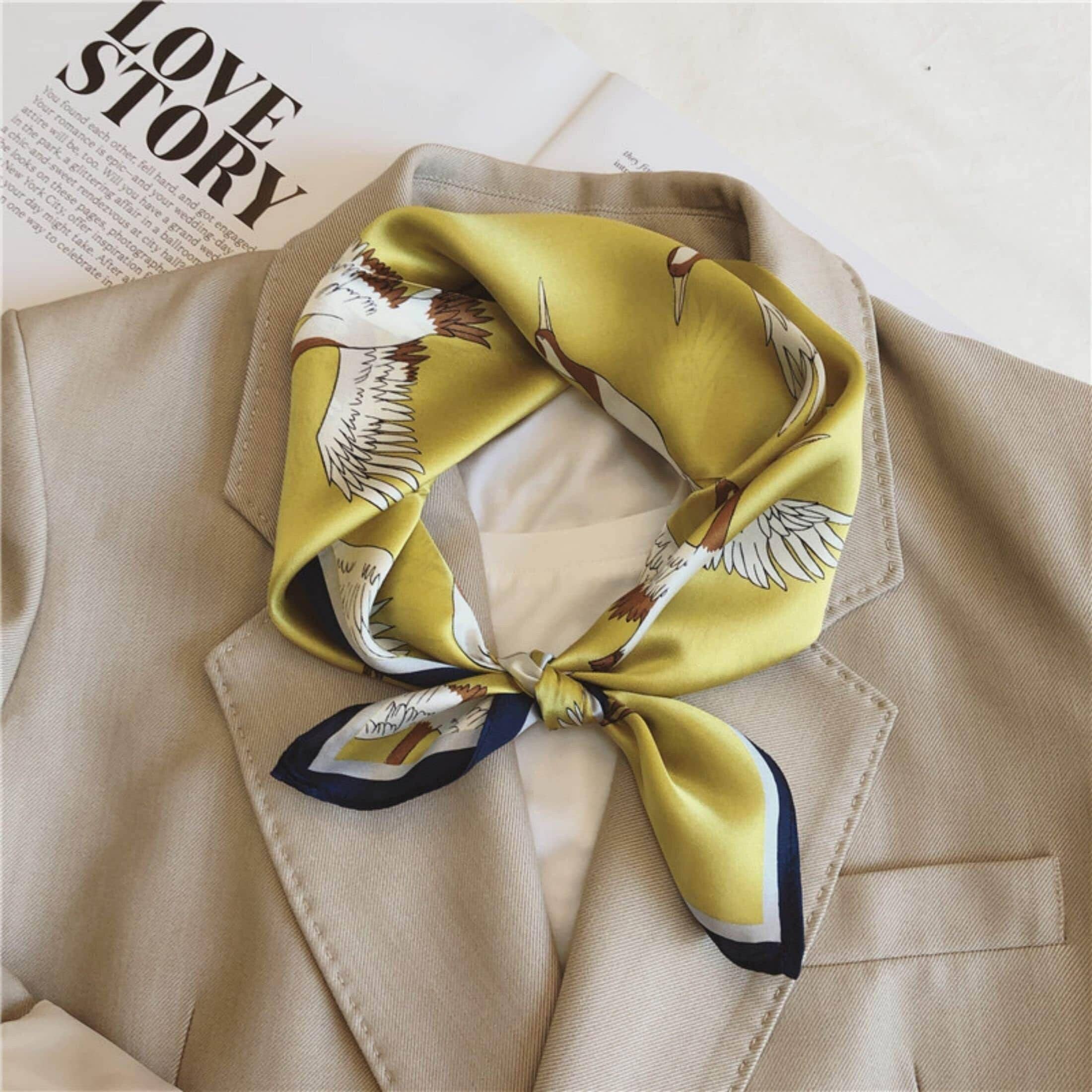 Crane Silk Scarf