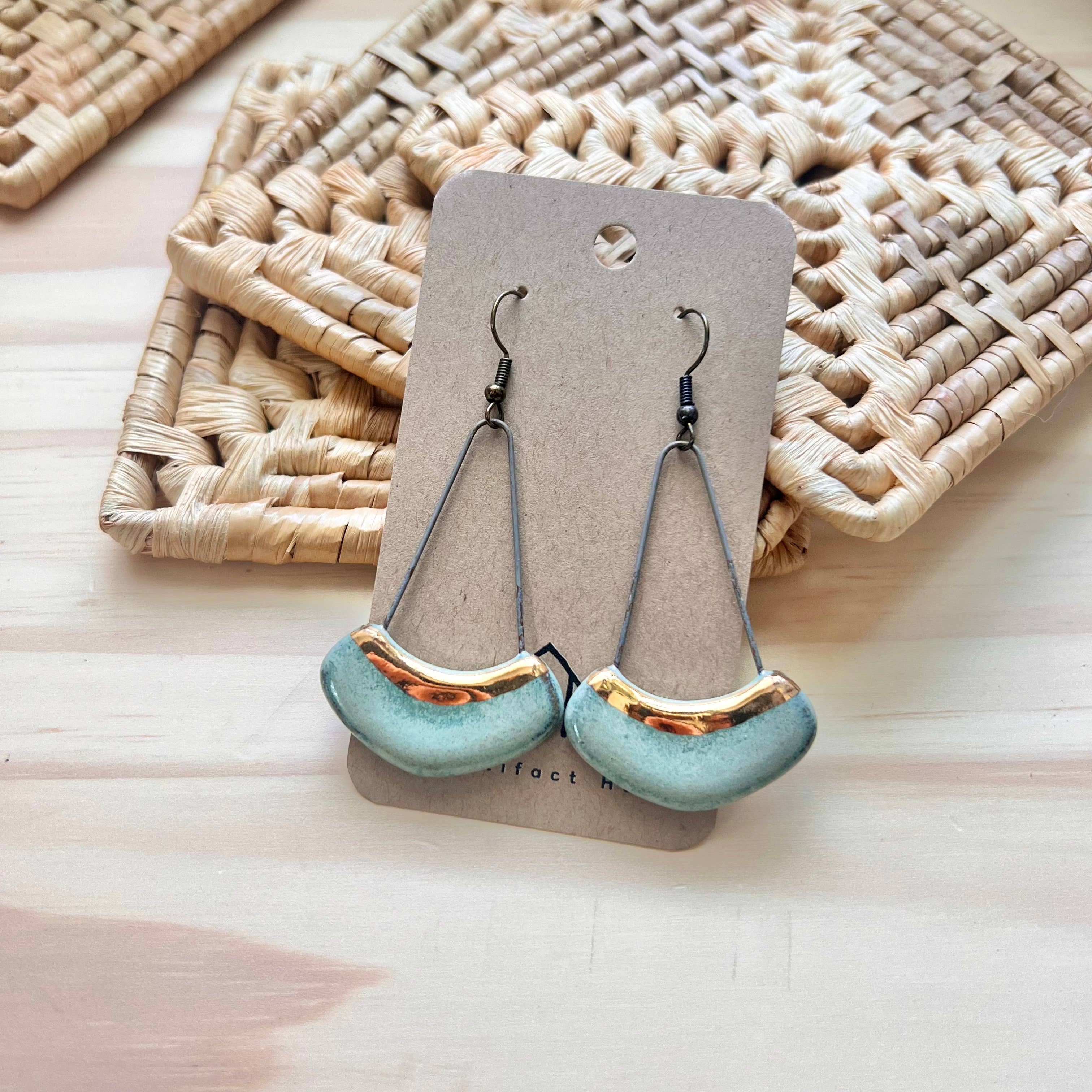 Gold Line Collar Earrings