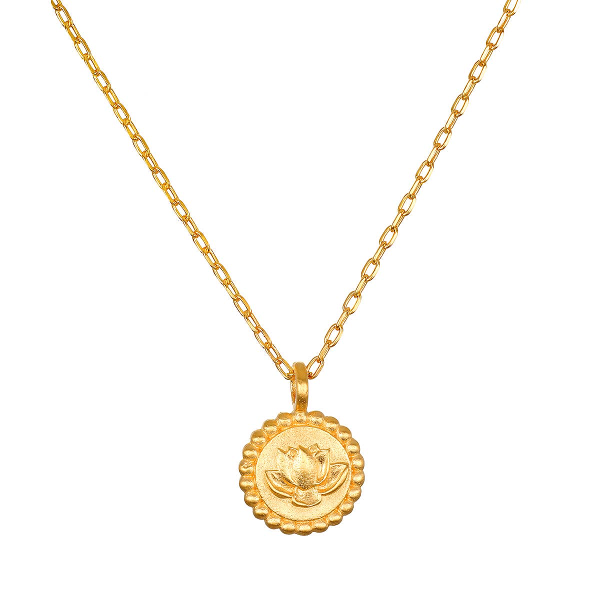 16" Lotus Necklace w/Beading