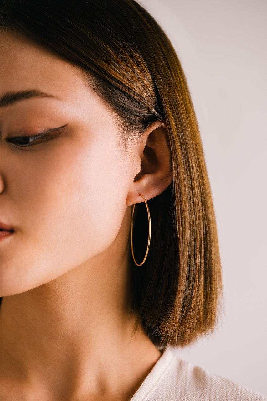 50MM INFINITY HOOP EARRINGS GLD