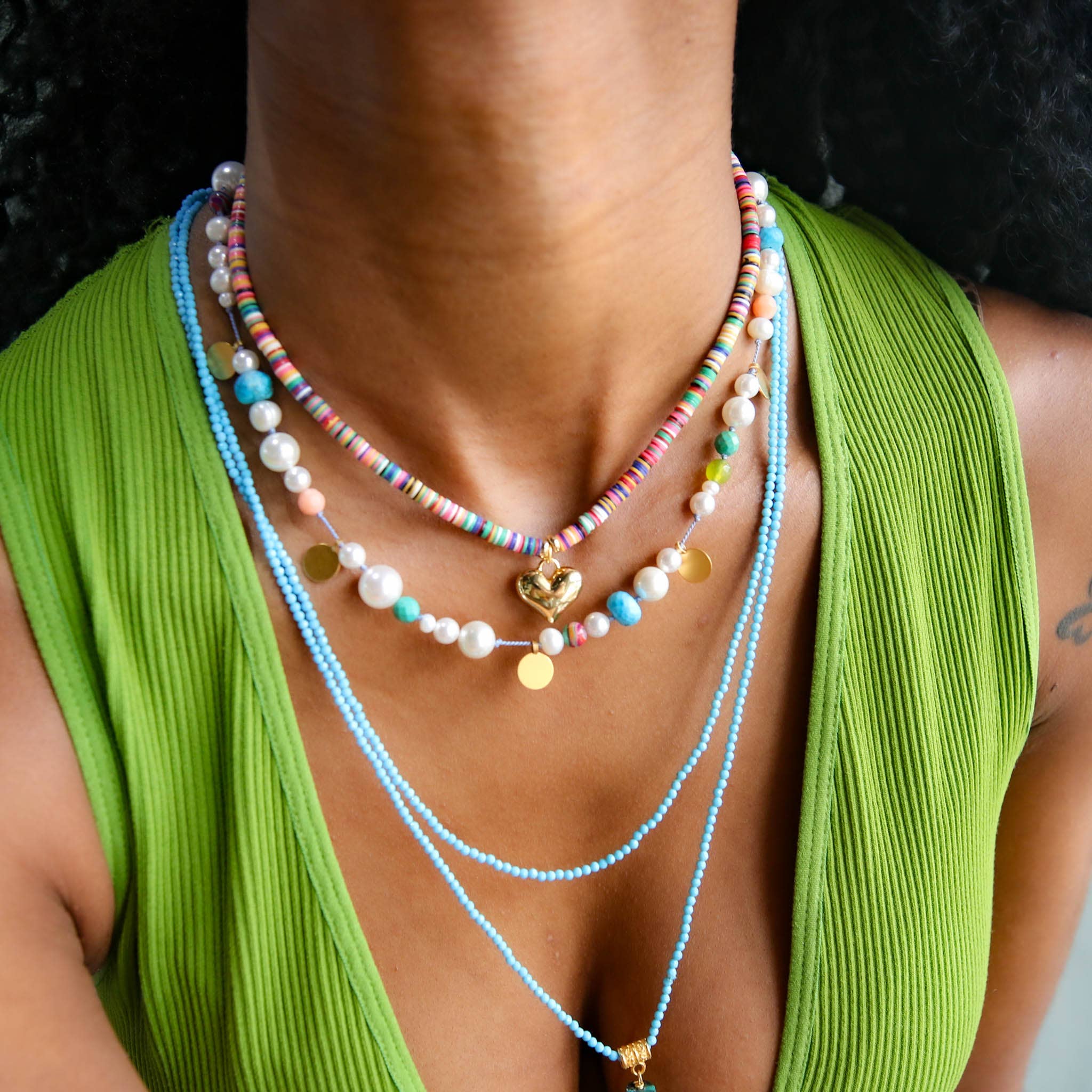 Evie Knotted Necklace Silver Pearl