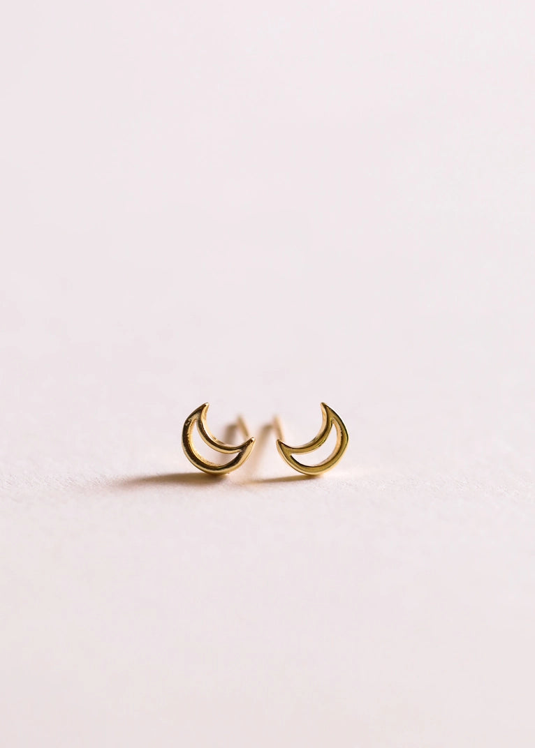 MINIMALIST MOON STUDS