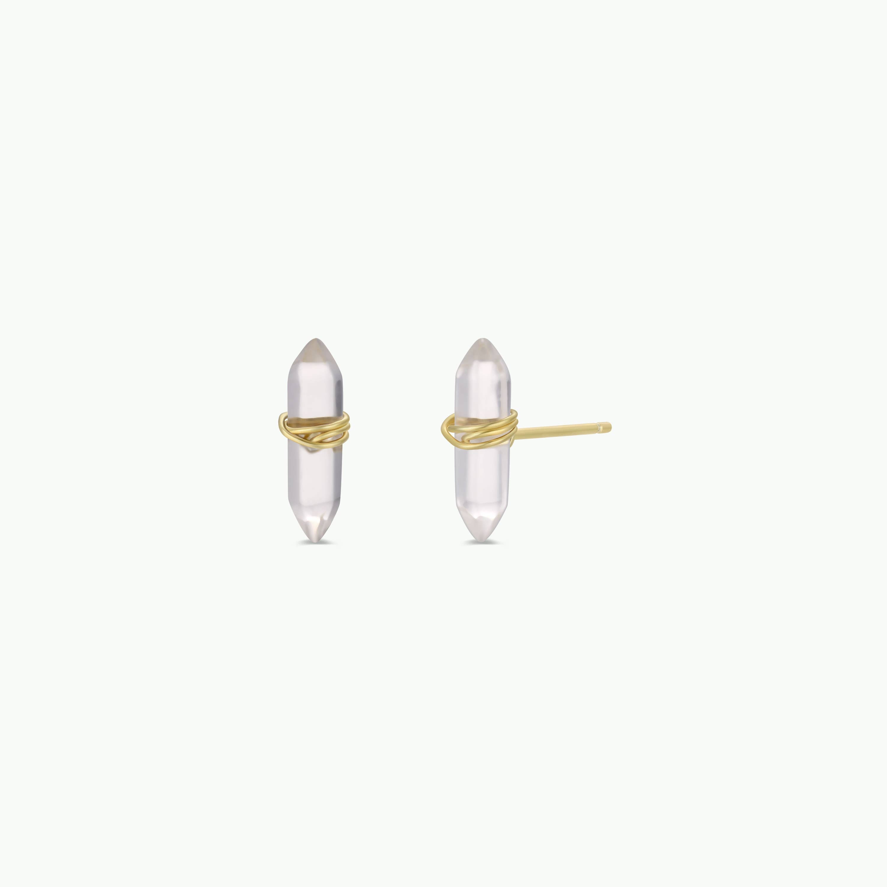 Mineral Point - Clear Quartz Earrings