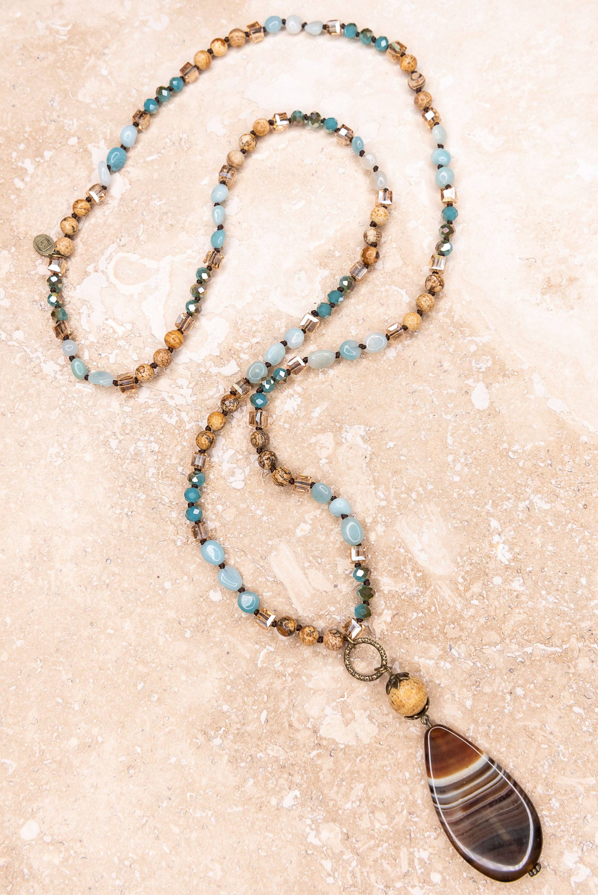 Debbie Necklace Turquoise/Brown