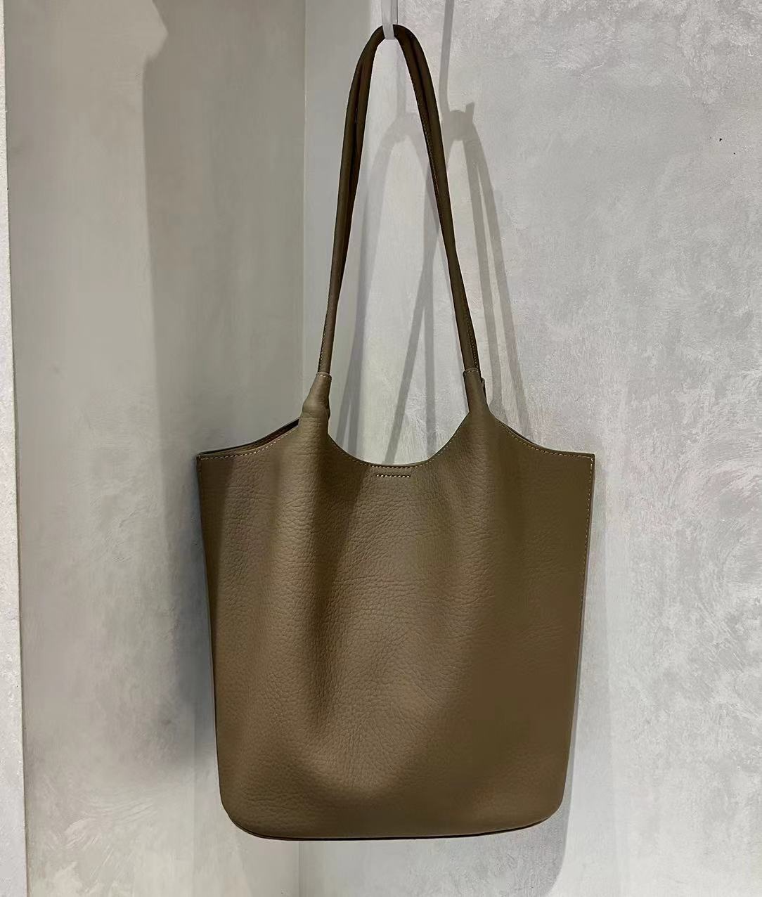 Microfiber Leather Tote Bag w/ Pouch