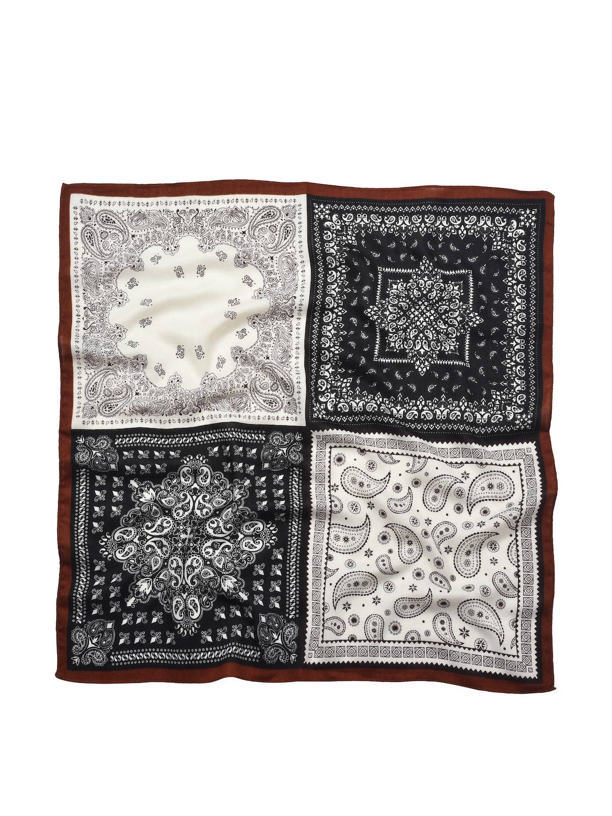 Paisley Patchwork Square Scarf - Vintage & Elegant