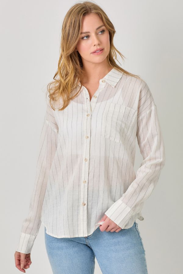 Button Down Pinstripe Shirt