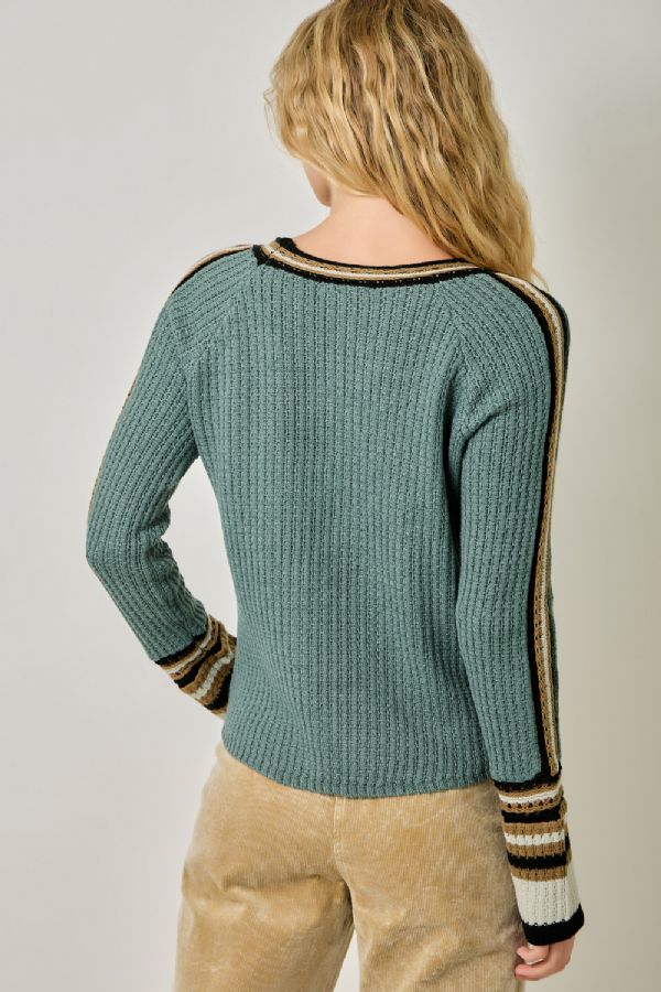 Trim Detail Raglan Sweater