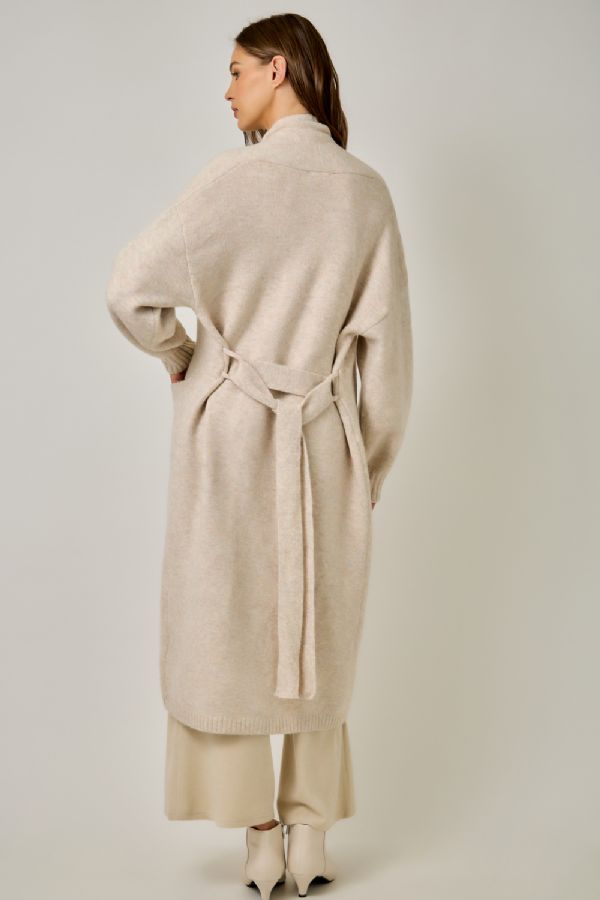 Shawl Collar Long Cardigan