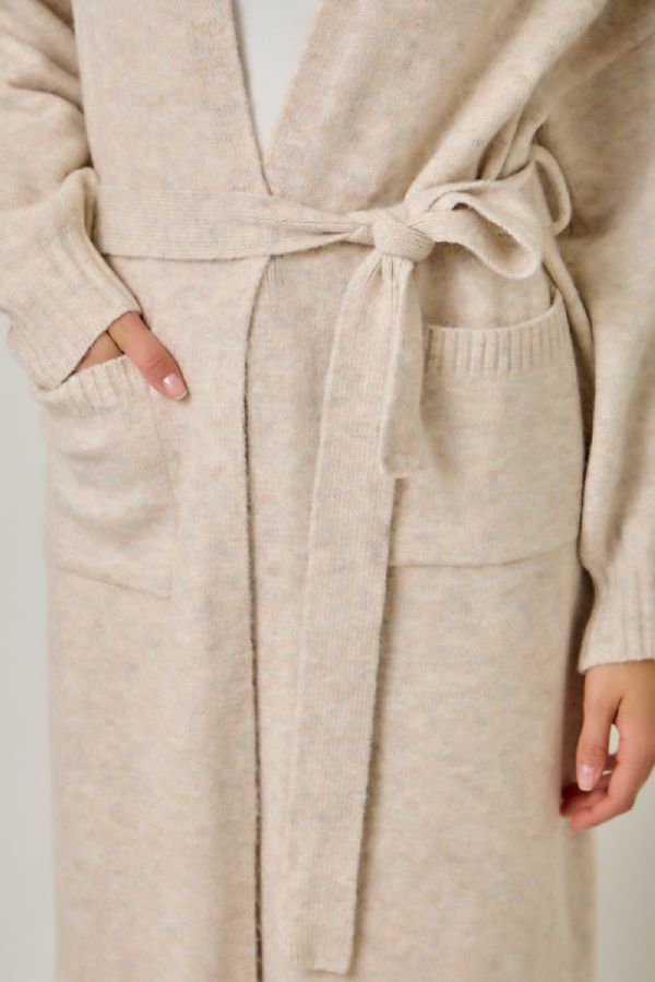 Shawl Collar Long Cardigan