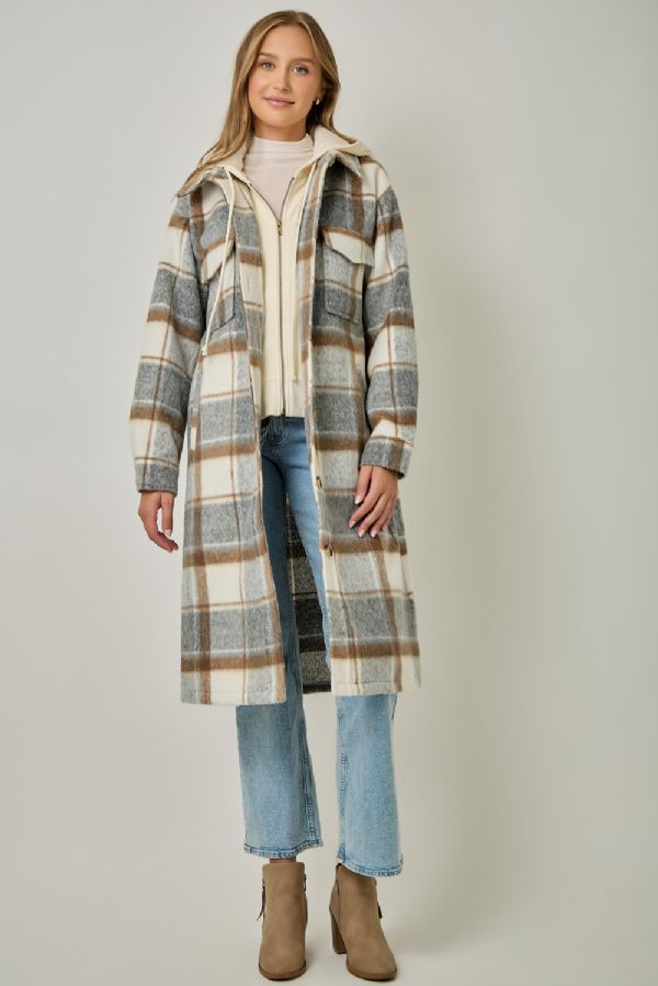 Plaid Hoodie Jacket