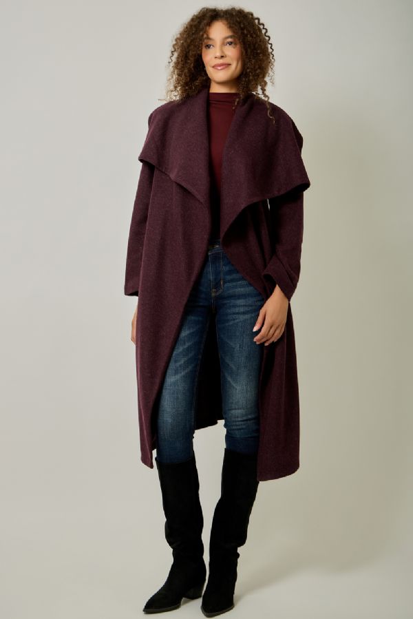 Shawl Collar Long Coat