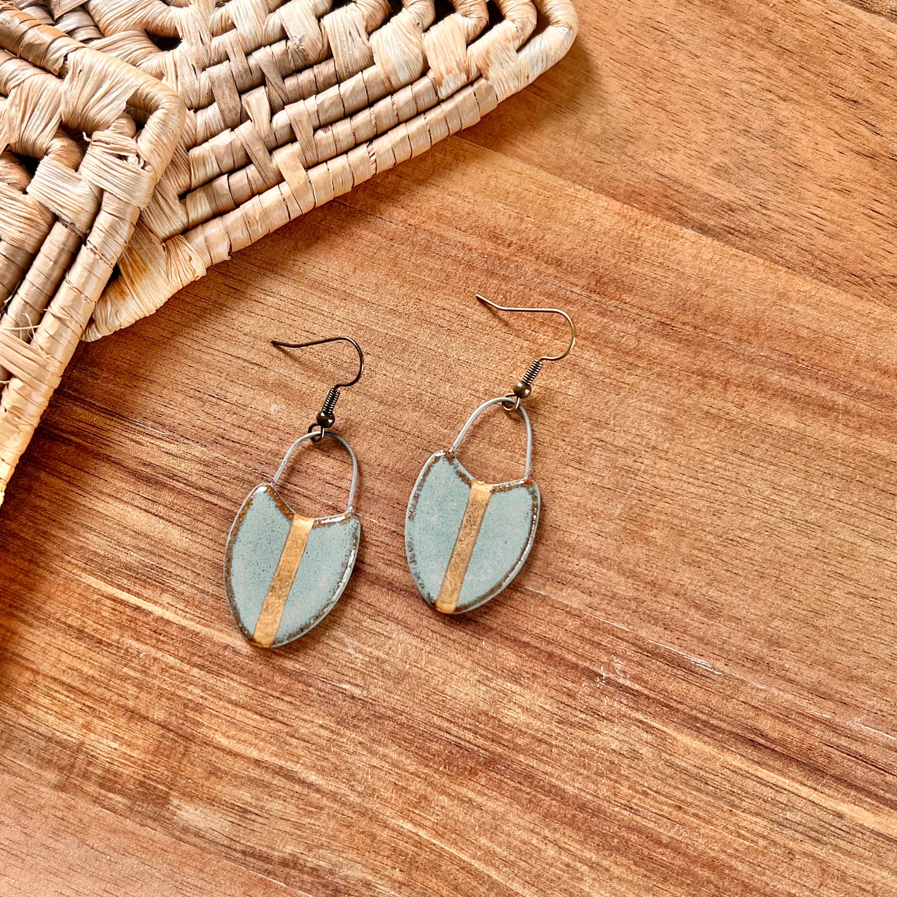 Turquoise & Gold Earrings