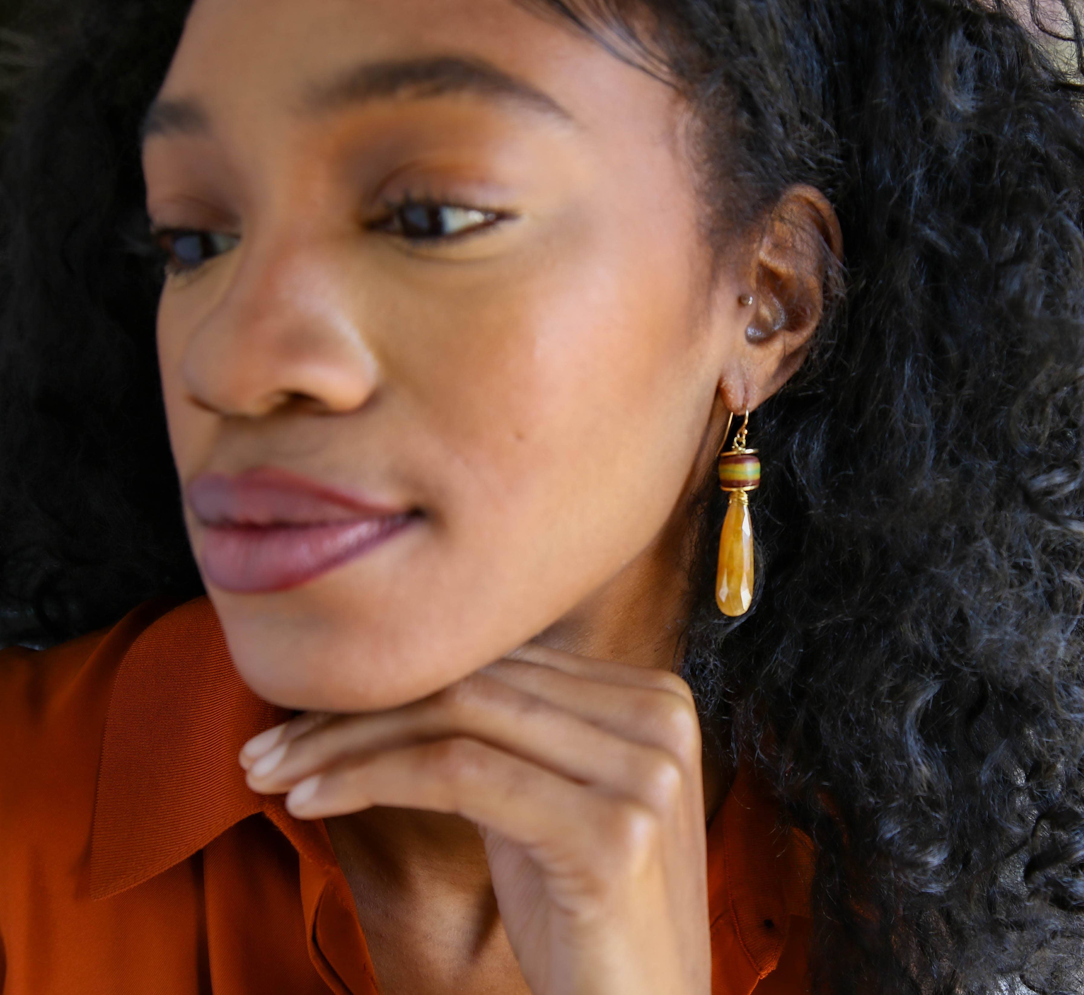 Sefira Earrings Sunstone