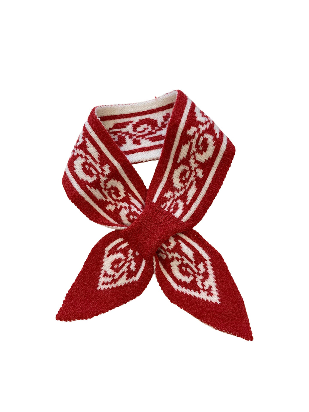 Paisley Knit Pull-Through Scarf