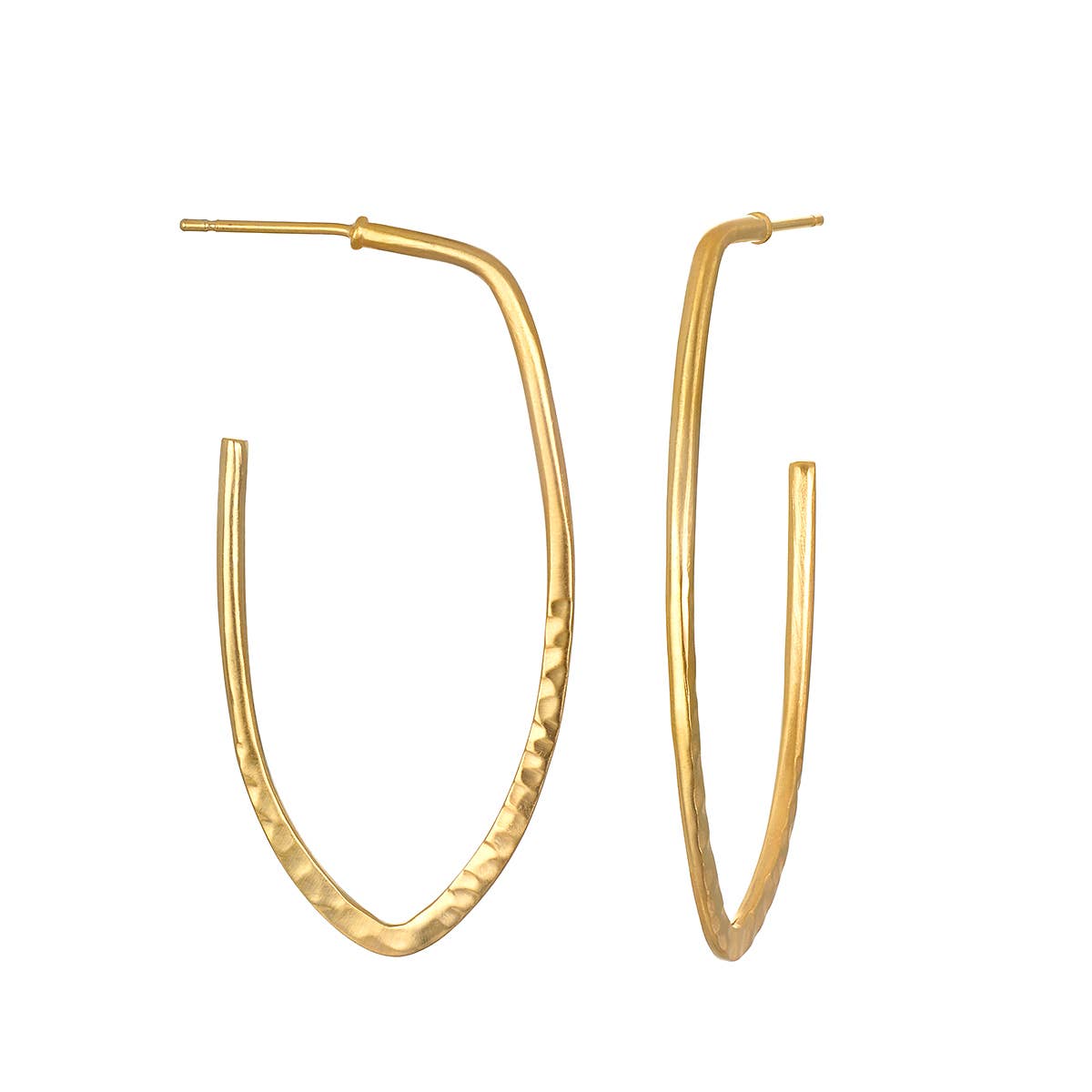 Gold Oval Hoop