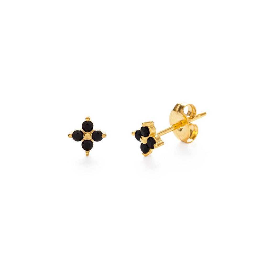 Crystal Flower Stud Earrings