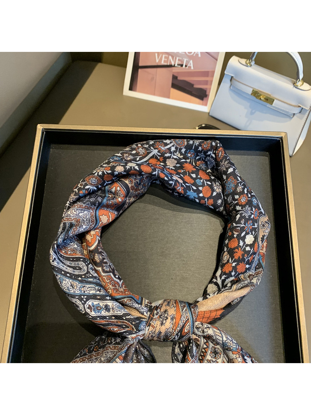 Tapestry Print Square Scarf