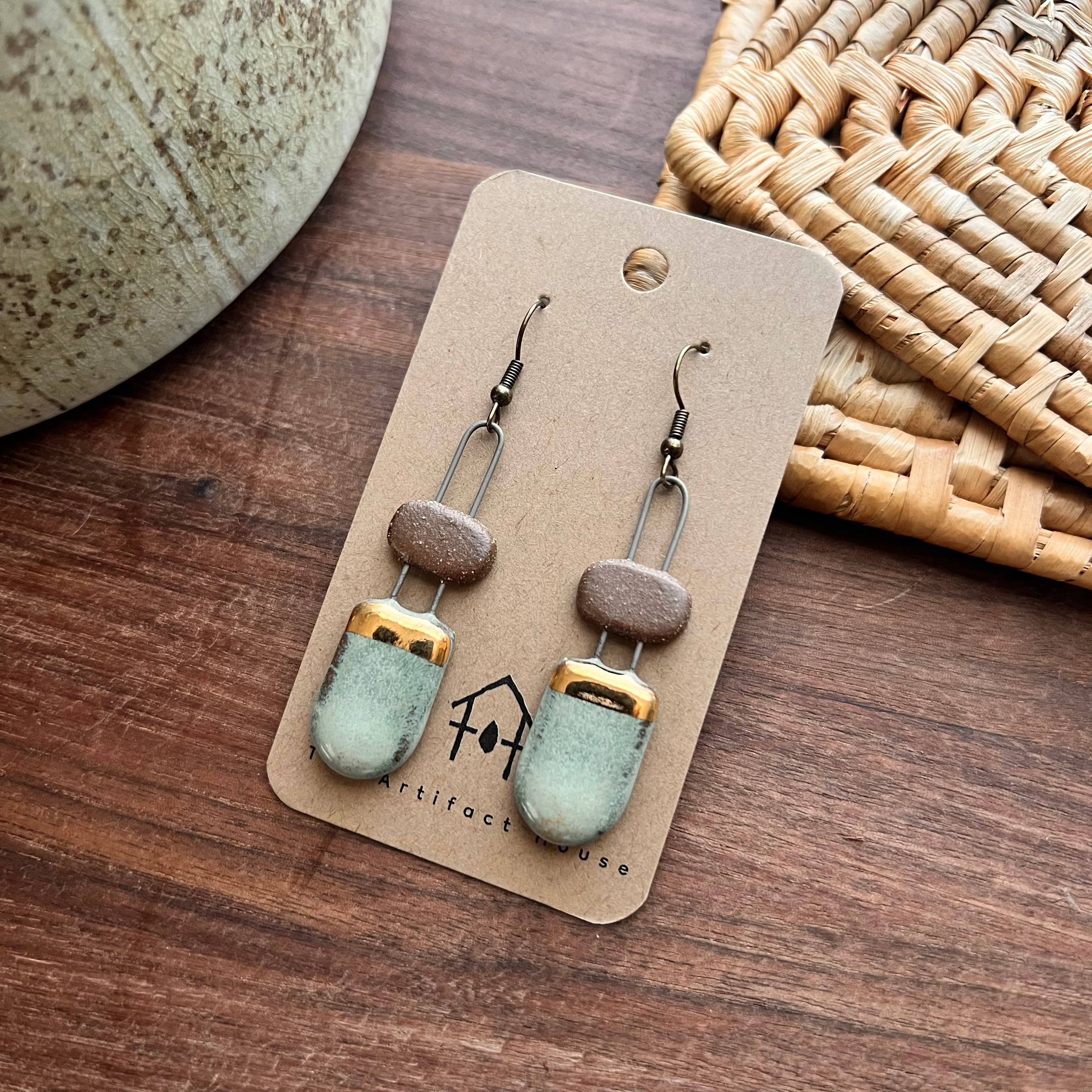 Two Piece Rounded Earrings