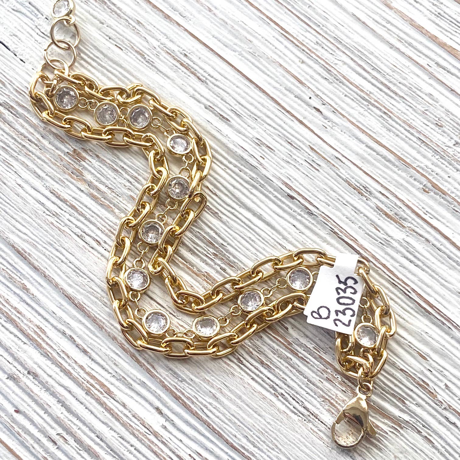 Gold & Crystal Bracelet