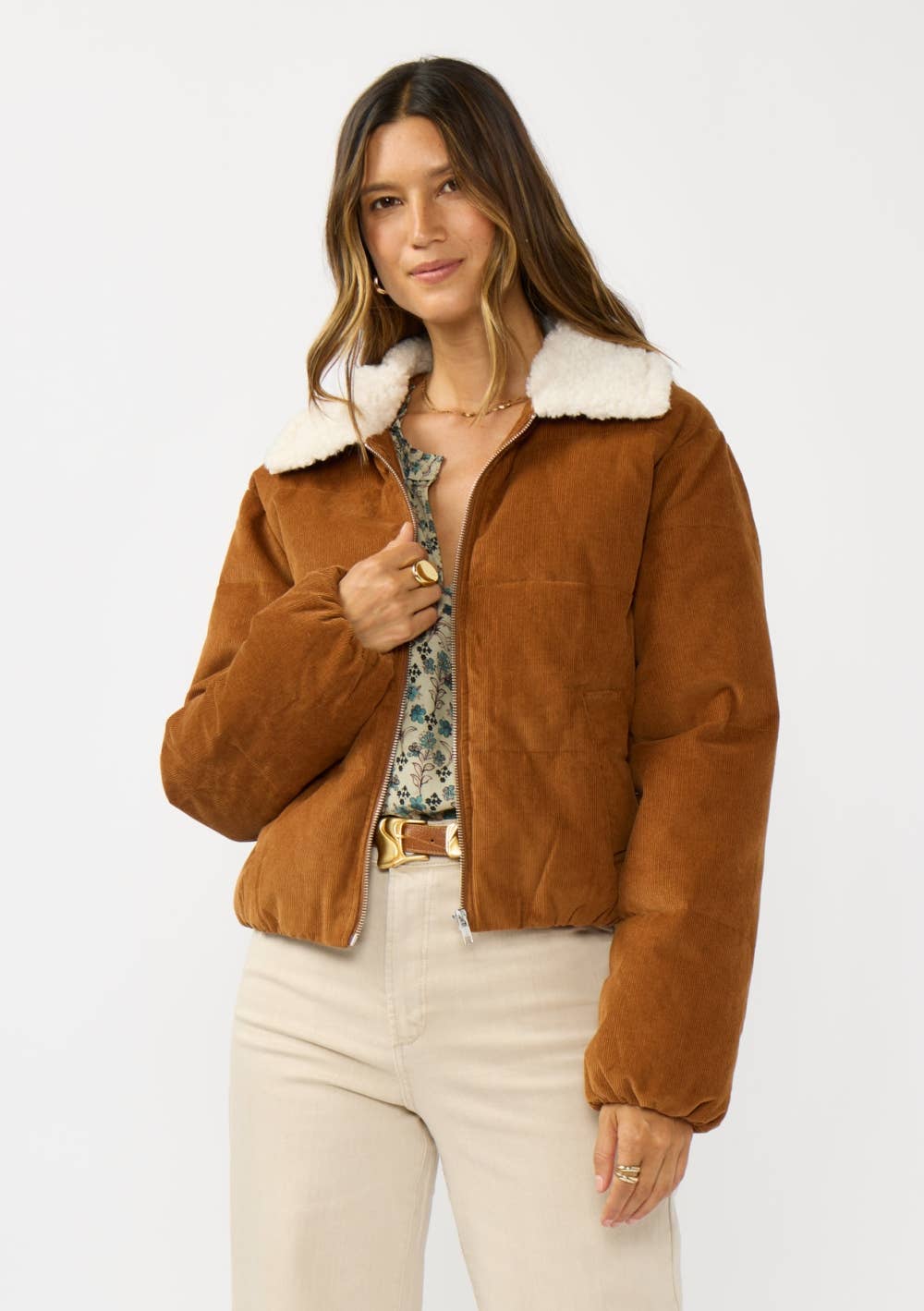 Corduroy Puffer Jacket