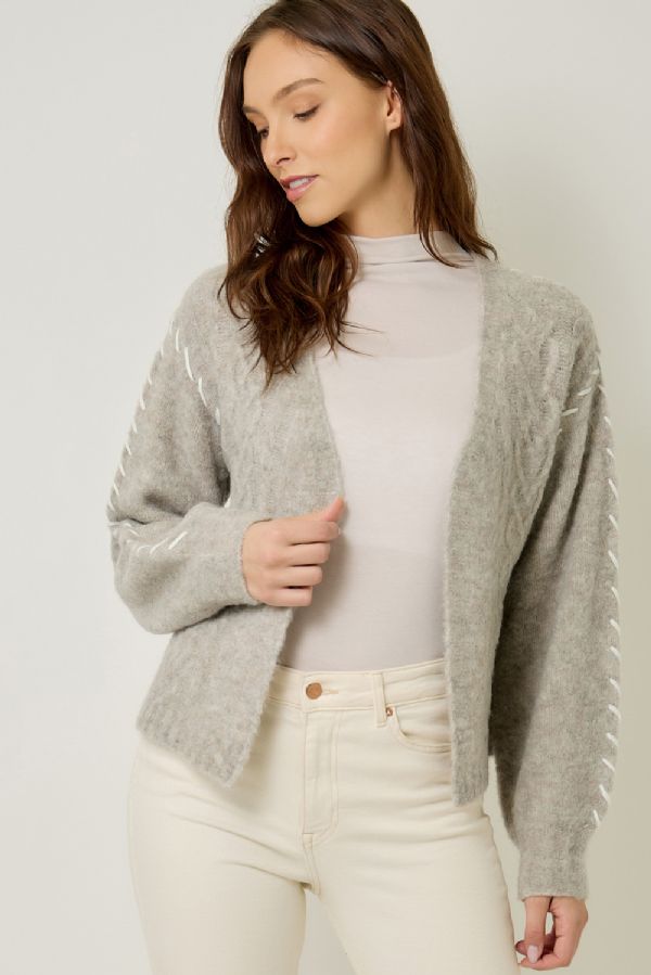 Whip Stitched Cardigan