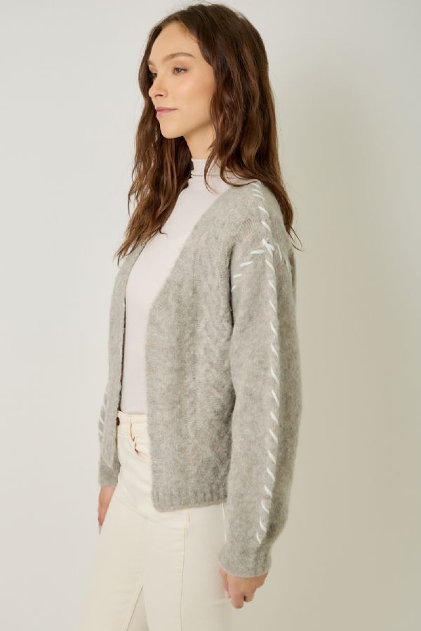 Whip Stitched Cardigan