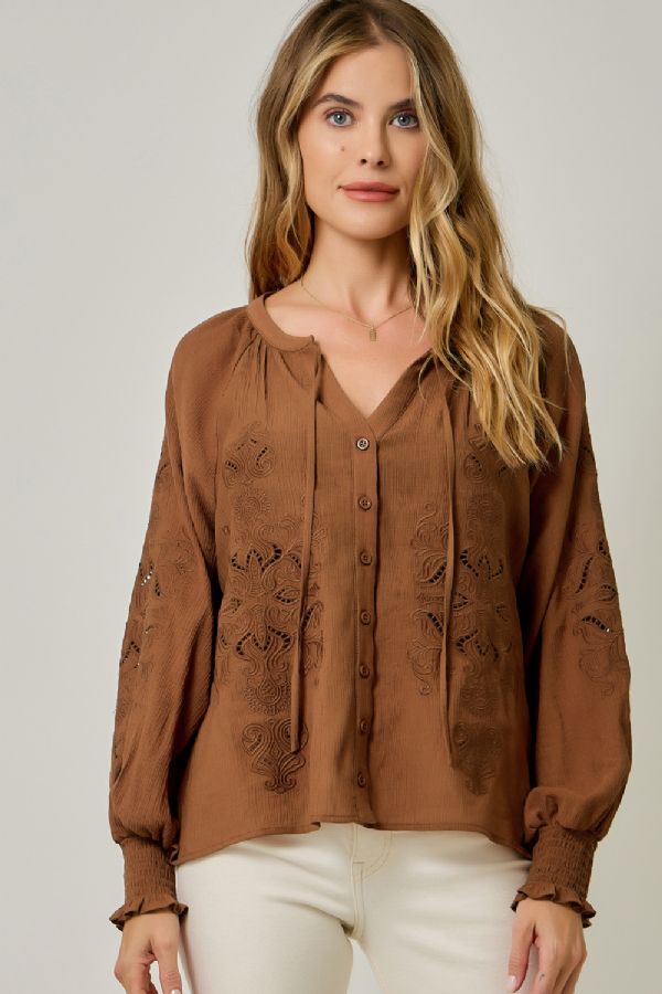Embroidered Textured Blouse