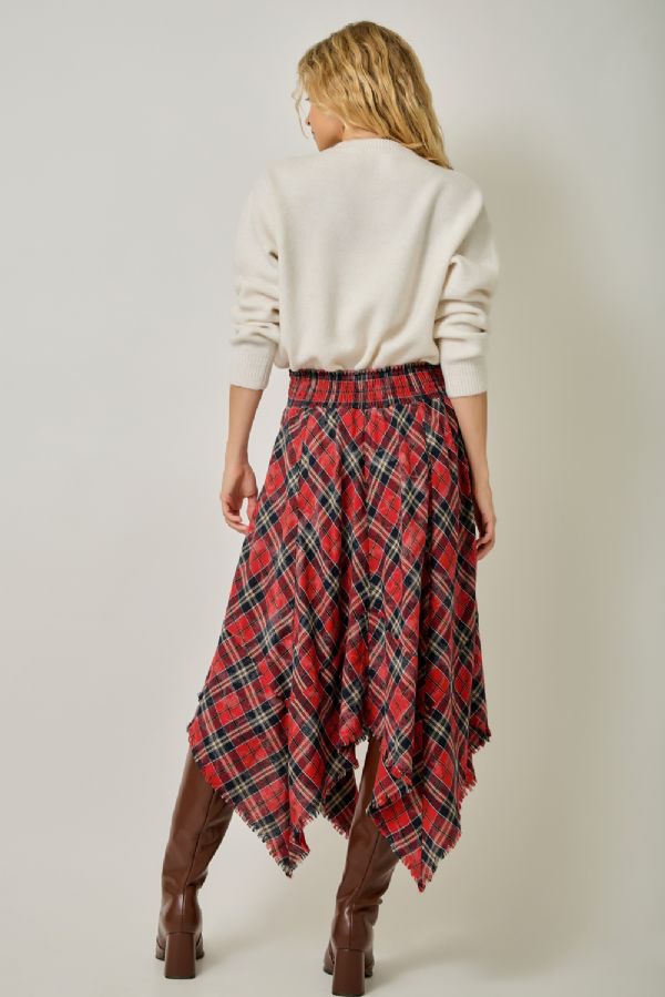 Flannel Midi Skirt