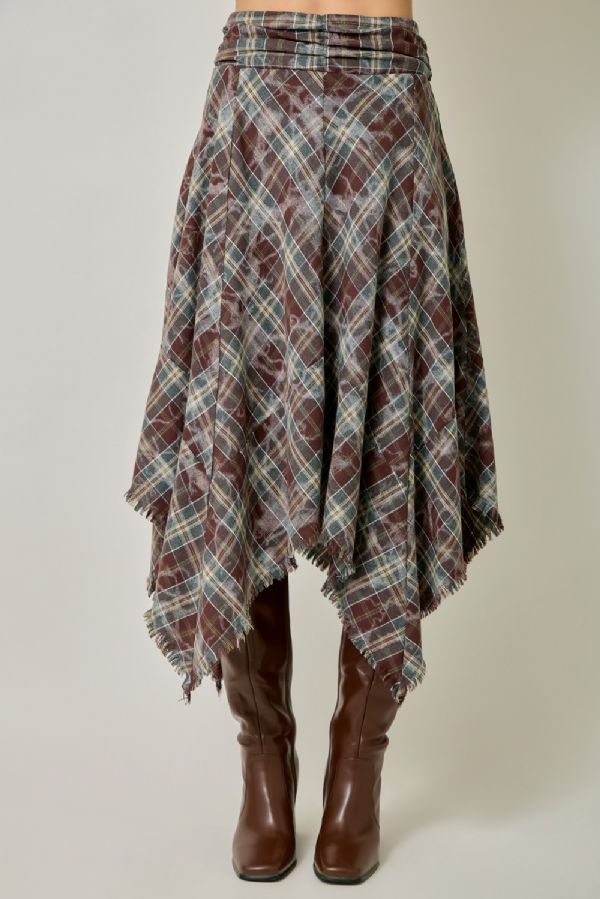 Flannel Midi Skirt