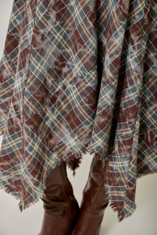 Flannel Midi Skirt