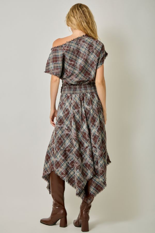 Flannel Midi Skirt