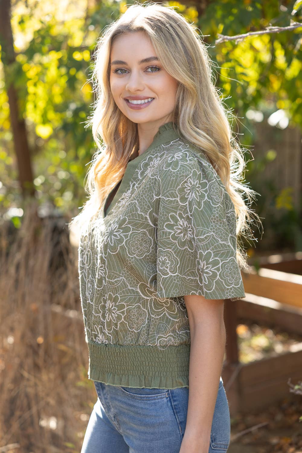 Floral Embroidered Top
